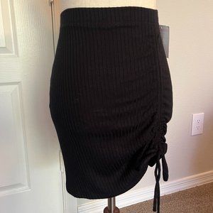 Reformation Jeans Rib Knit Cinch Skirt